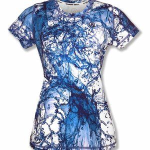 INKnBURN Women XL (10-12) SPLASH TECH SHIRT SS Running Top NWOT!